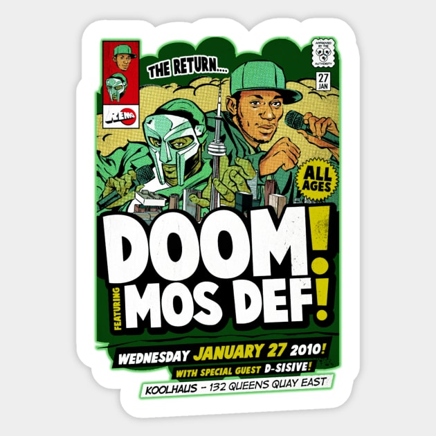 mf doom mosdef Sticker by matilda cloud